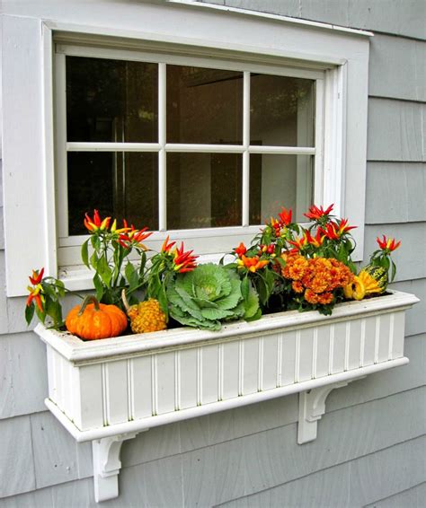 fall front wood or metal box|fall window box designs.